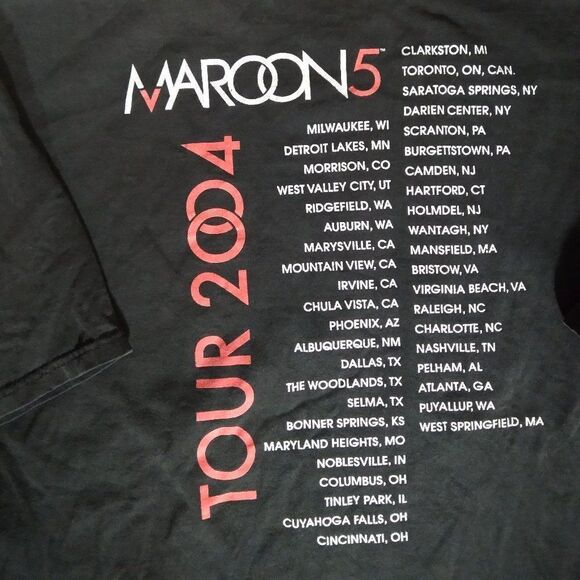 Vintage Maroon 5 2004 Tour T-Shirt - Picture 7 of 9
